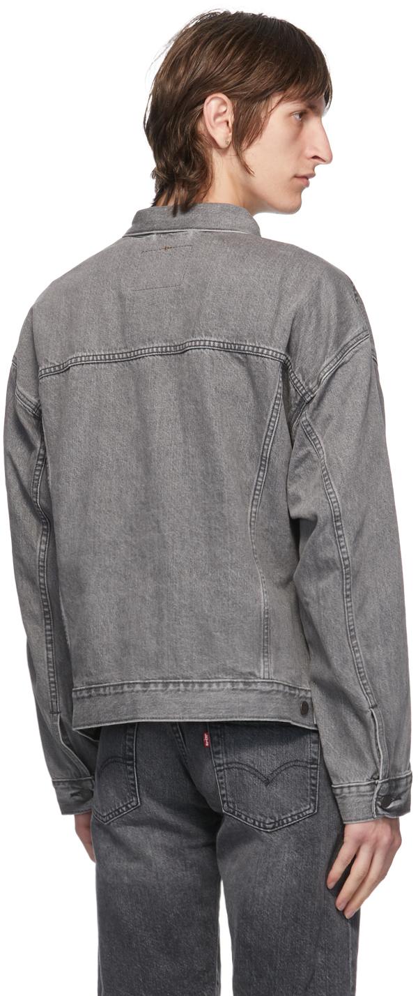 Levi's Grey Denim Stay Loose Trucker Jacket in Gray for Men | Lyst