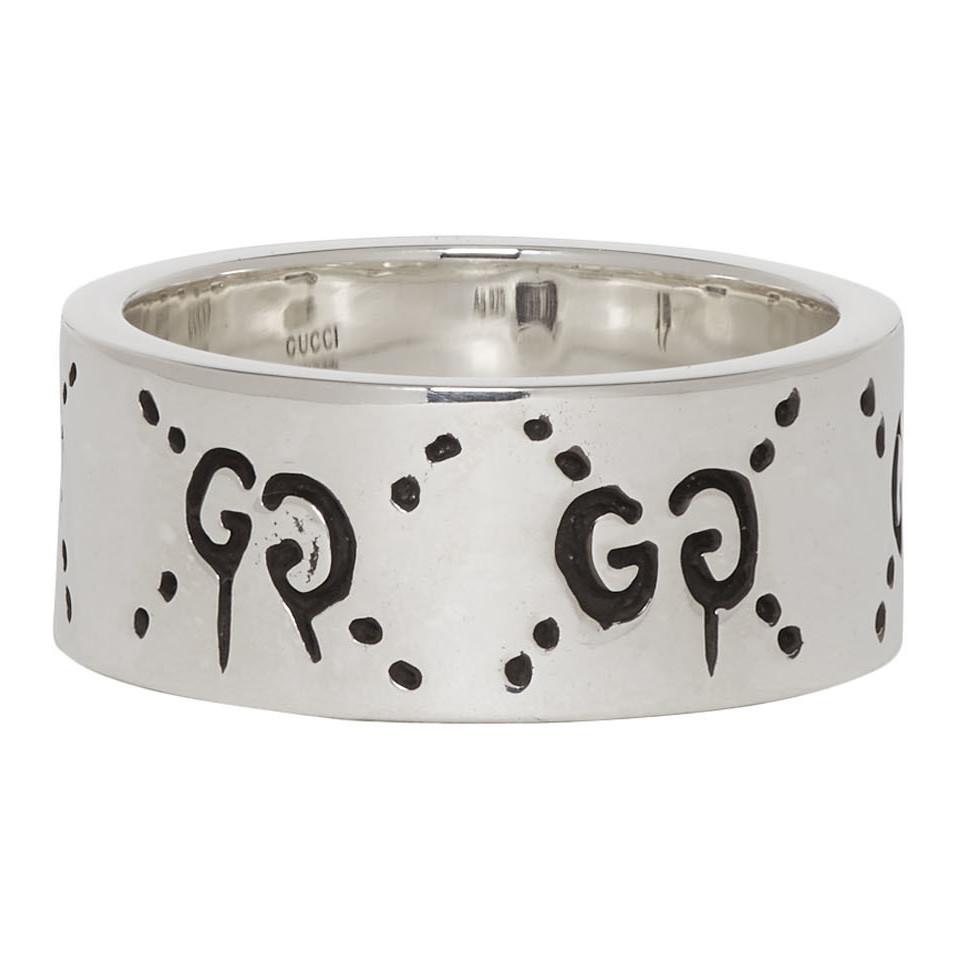 Gucci Silver Ghost Ring in Metallic for Men - Lyst