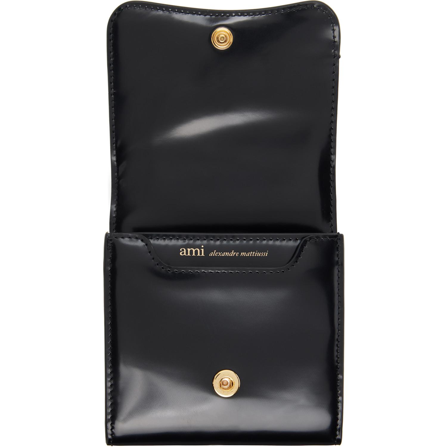 Ami Paris Paris Paris Compact Wallet in Black for Men | Lyst