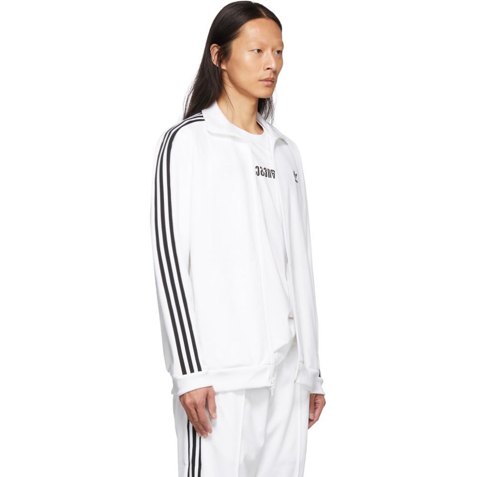 adidas beckenbauer track jacket white