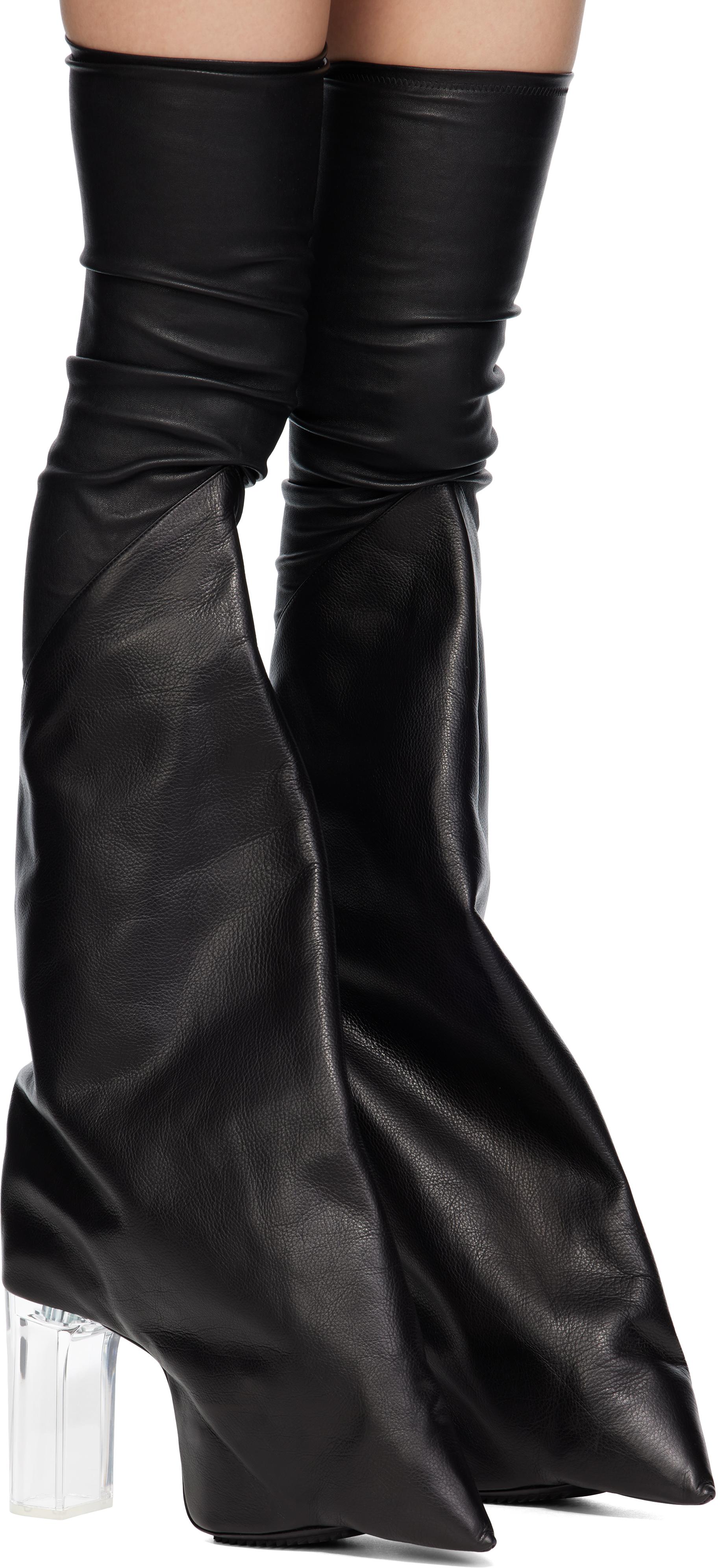 ロングブーツ RICK OWENS SS25 'Taco Kiss' boots (RO01E7843LSLCN0 90) RICK OWENS - SHOES - Rick Owens