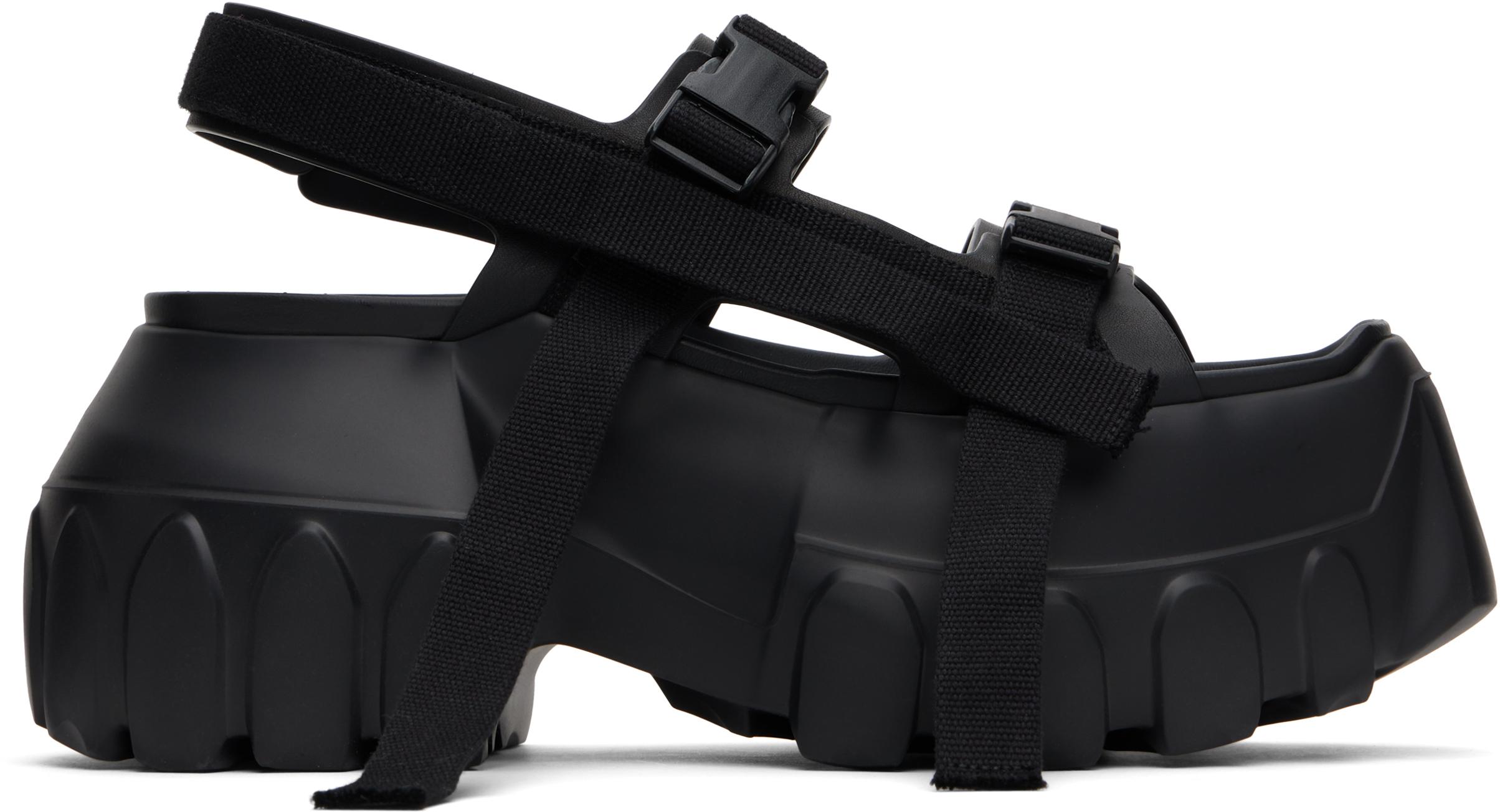 Rick Owens Hollywood Mega Tractor Sandals in Black for Men | Lyst
