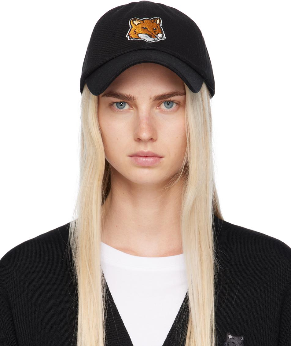 Maison Kitsuné レディース ブラック ラージ フォックスヘッド