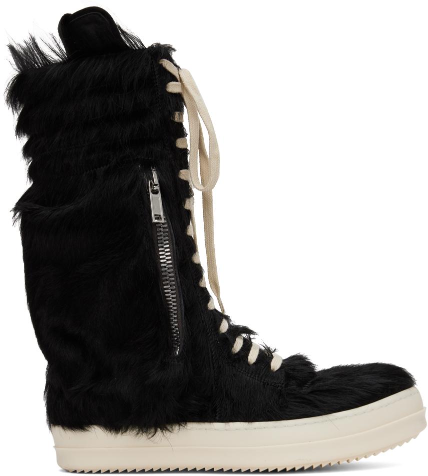 Rick Owens Black Cargobasket Sneakers for Men | Lyst Canada