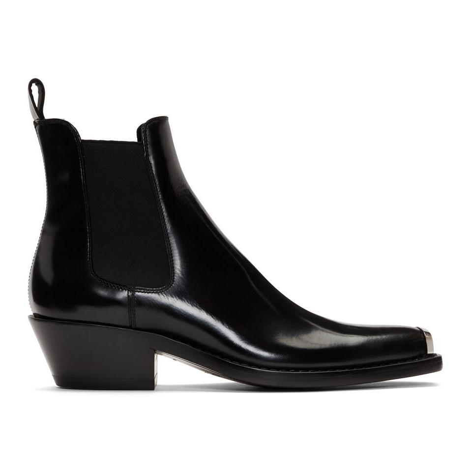 CALVIN KLEIN 205W39NYC Black Western Chris Chelsea Boots for Men | Lyst