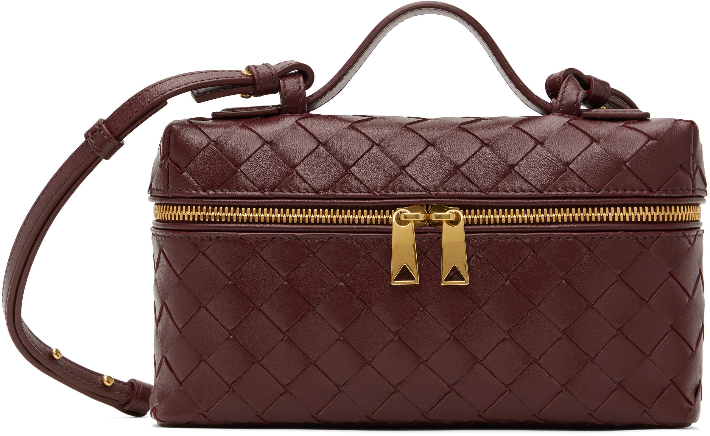 【関税込み】Bottega Veneta バーガンディ Bang Bang バッグ Bottega Veneta Bang Bang Intrecciato Leather Crossbody