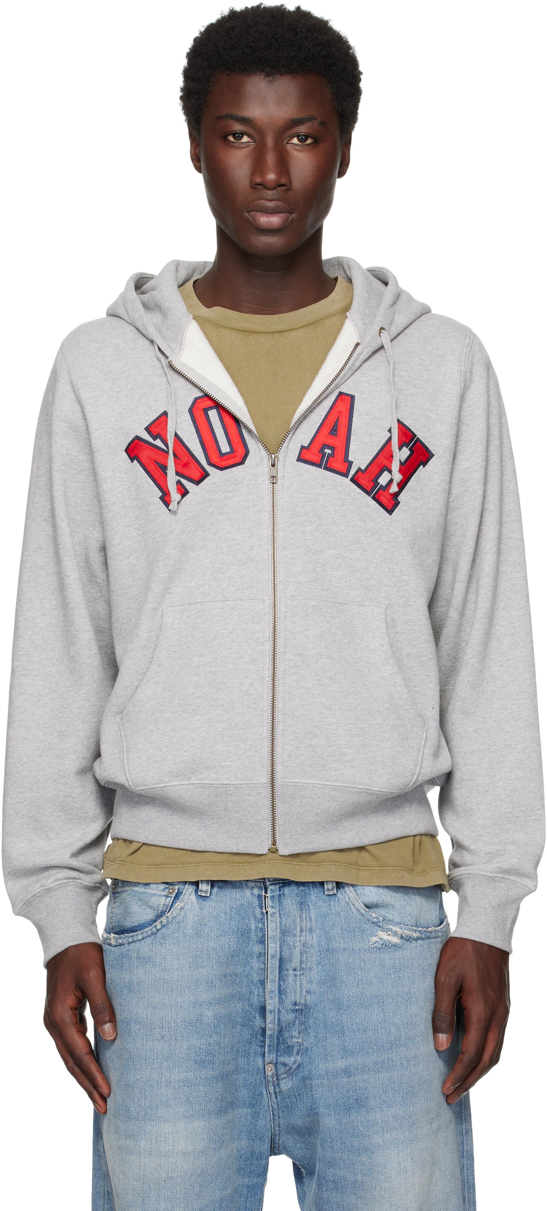 Noah Arch Appliqué Zip-Up Hoodie in Black for Men | Lyst UK