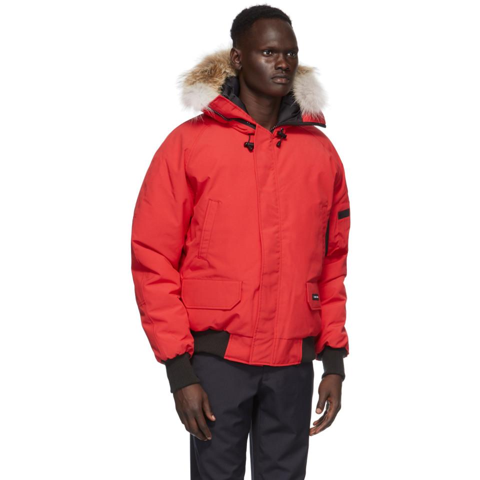 Canada Goose Cotton Red Down Chilliwack Bomber Jacket for Men - Lyst