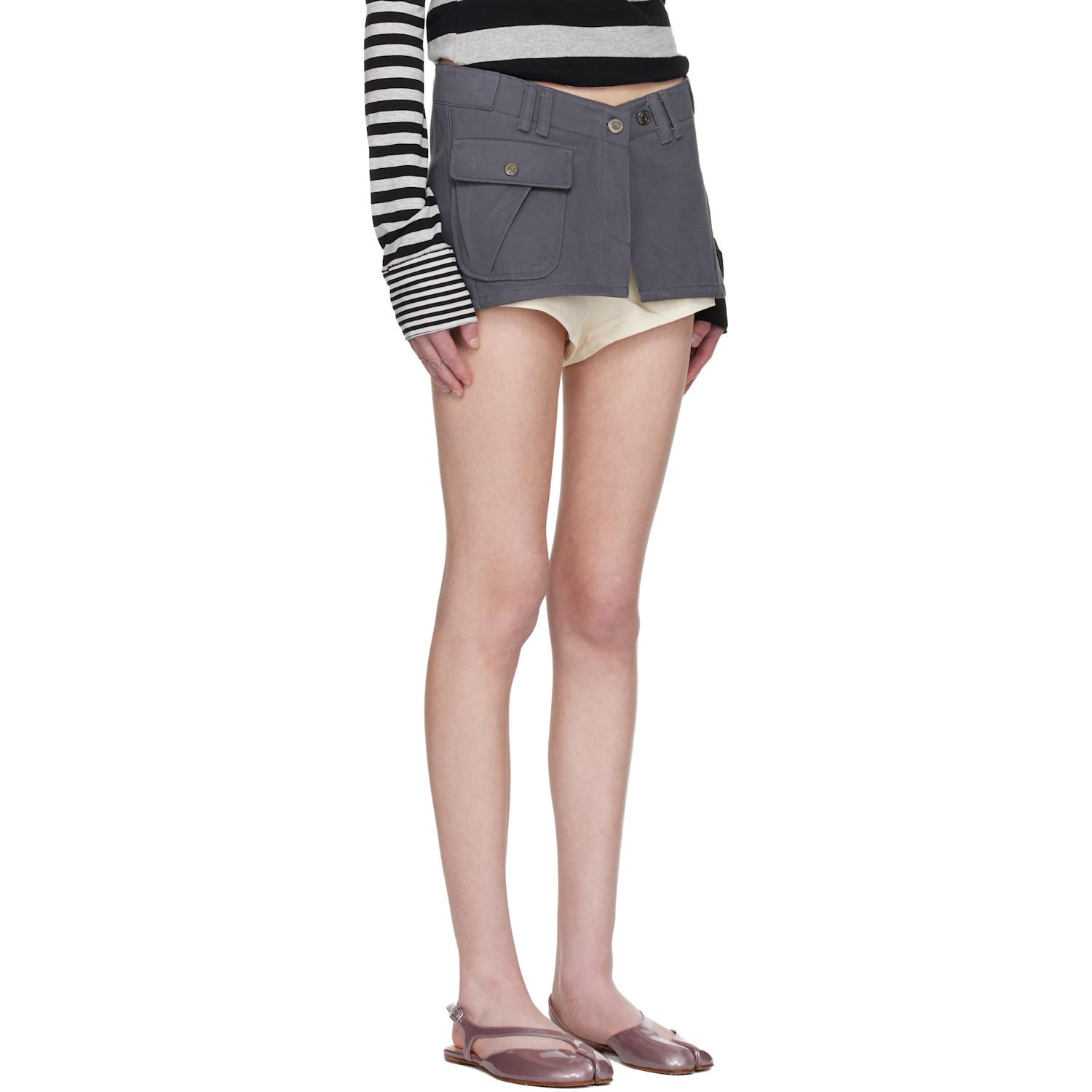 OPEN YY Boxer Shorts Camp Mini Skort in Black | Lyst