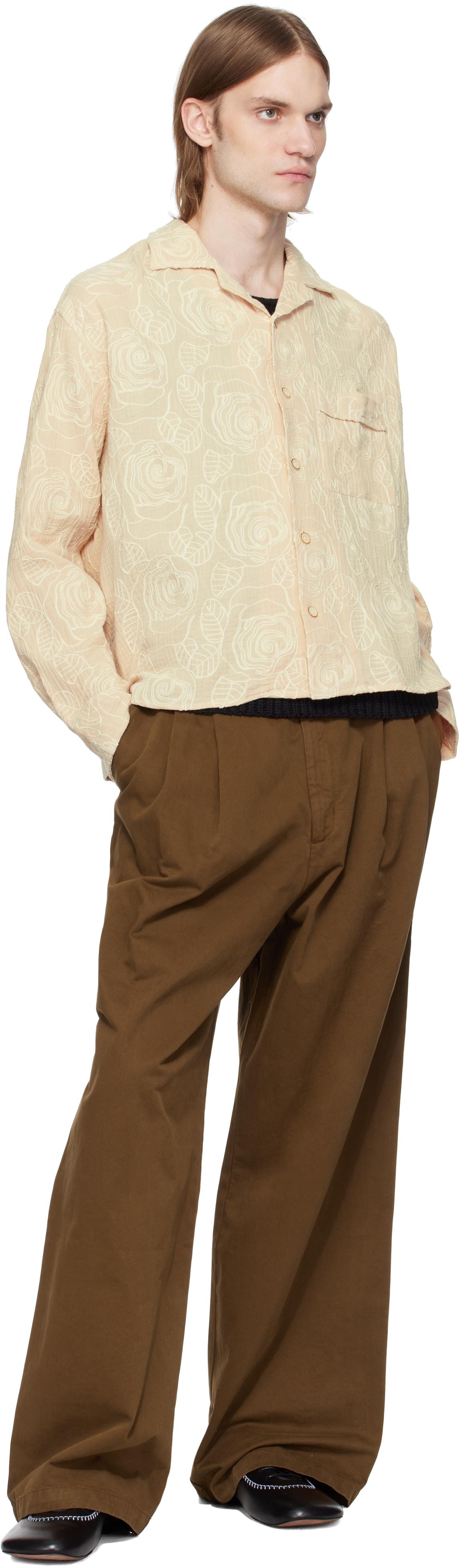 トップス CMMN SWDN 25SS Akito Embroidered Shirt Shirts