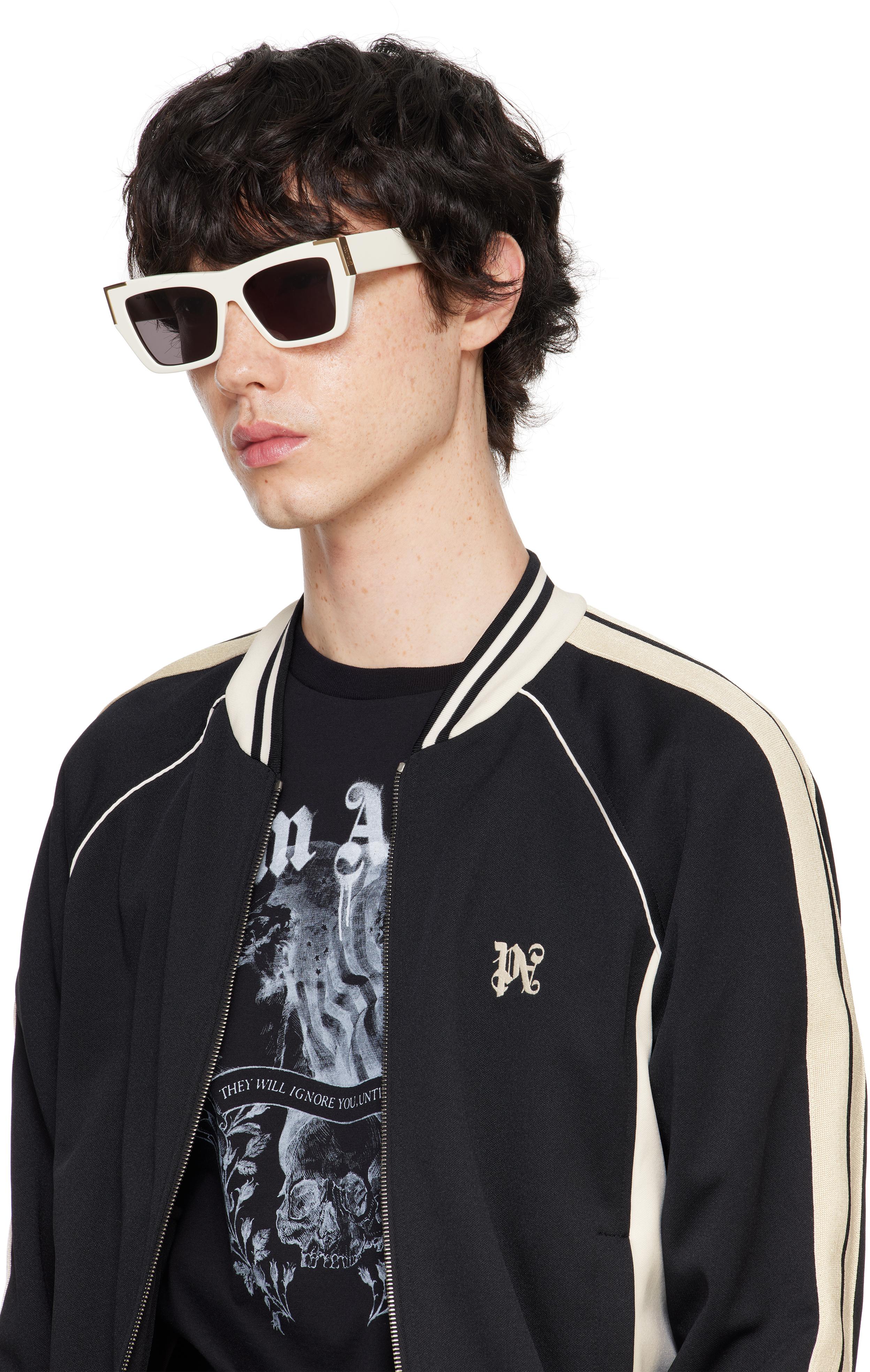 Palm Angels メンズ ブラック ホワイト Hollywood サングラス サングラス