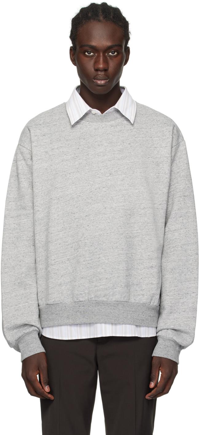 ACNE STUDIOS ブラック クルーネック スウェットシャツ