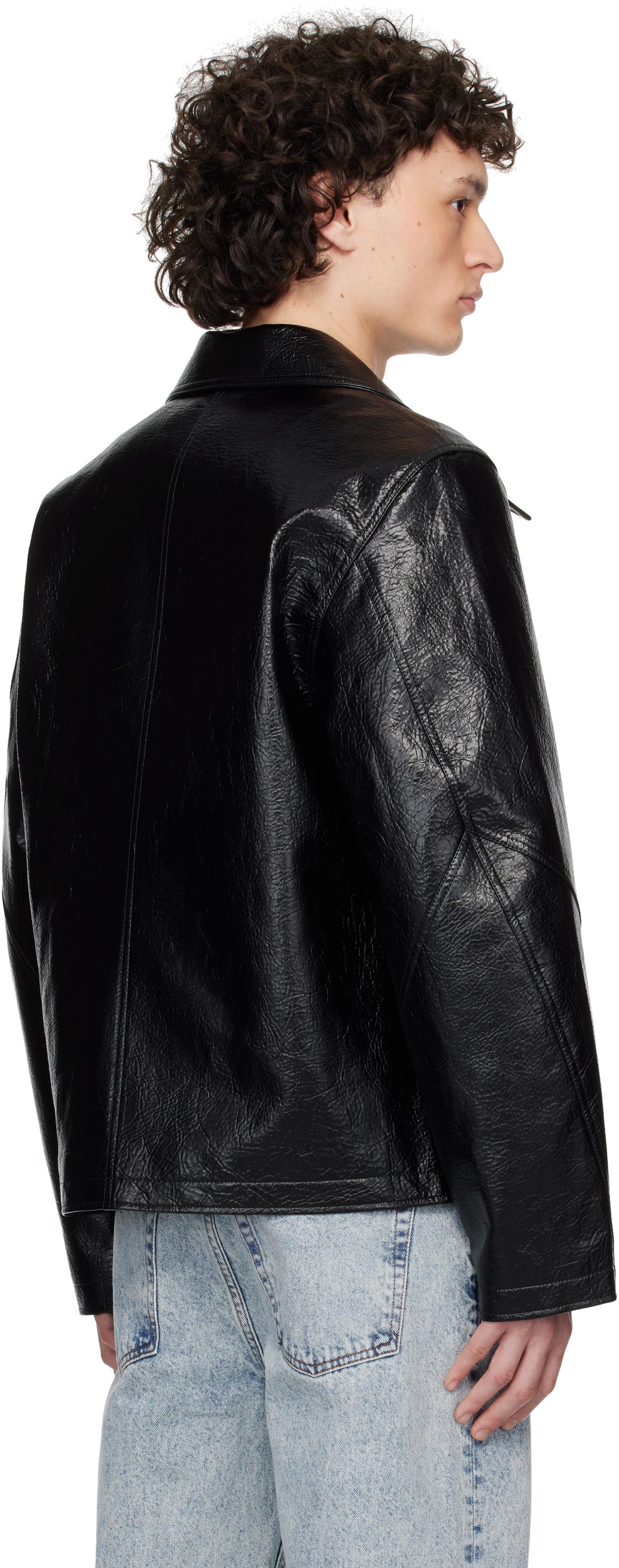 Séfr Duke Faux-leather Jacket in Black for Men | Lyst