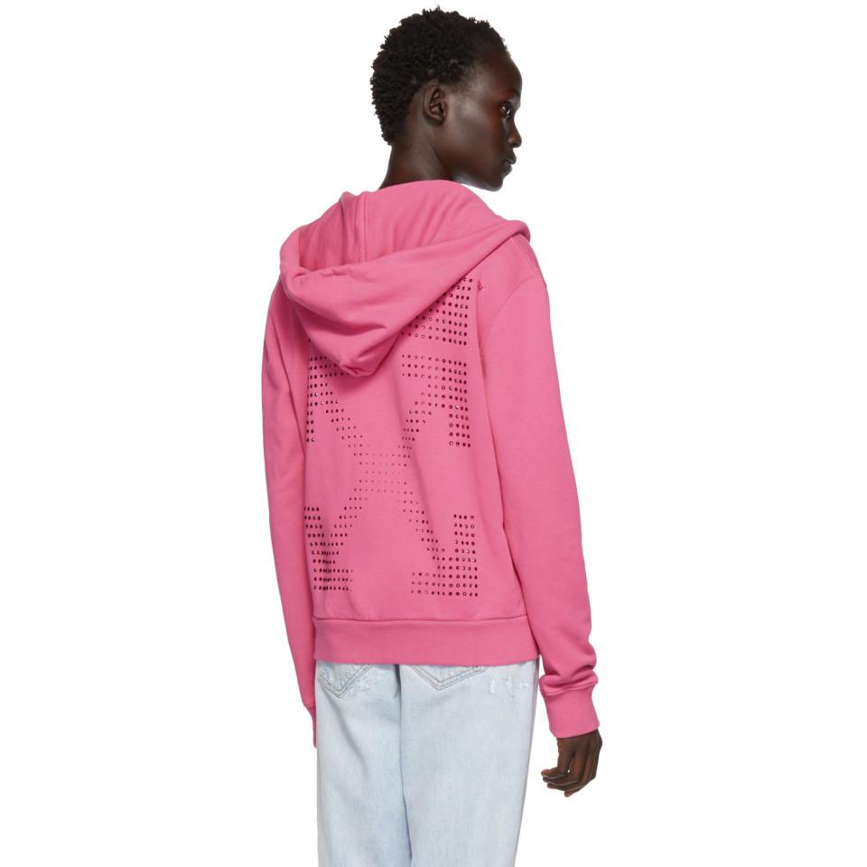 off white sweatshirt pink