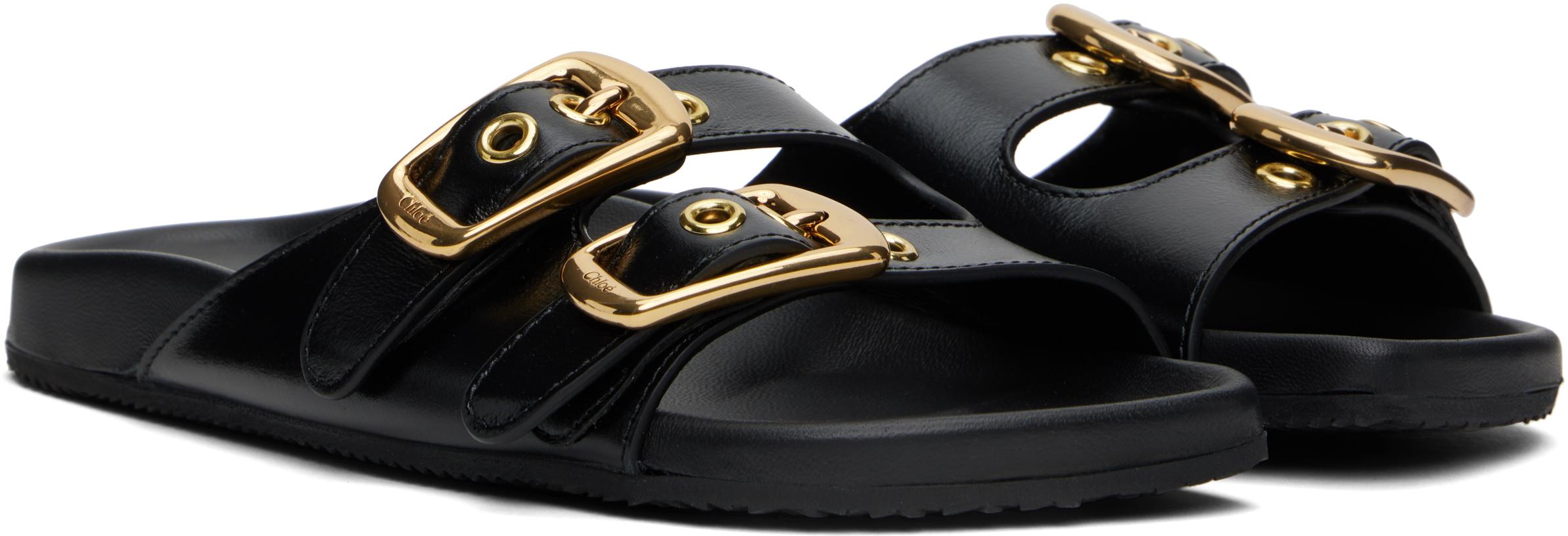 サンダル・ミュール CHLOE POLLY FLAT SANDALS Chloé Polly Leather Flat Sandals | Saks Fifth Avenue