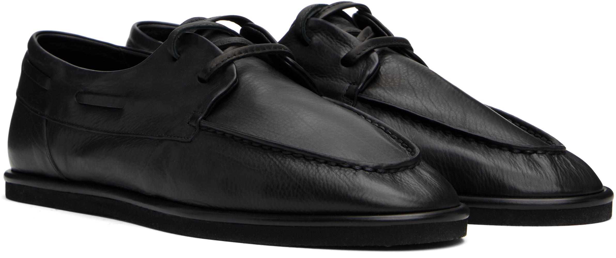 オーラリー SOFT LEATHER DECK SHOES BLK US7.5 AURALEE Soft Leather Deck Shoes in Black | Lyst UK