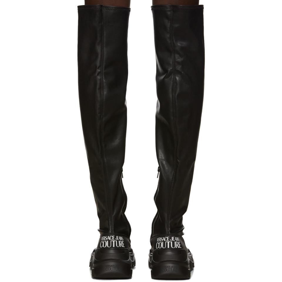 versace over the knee boots