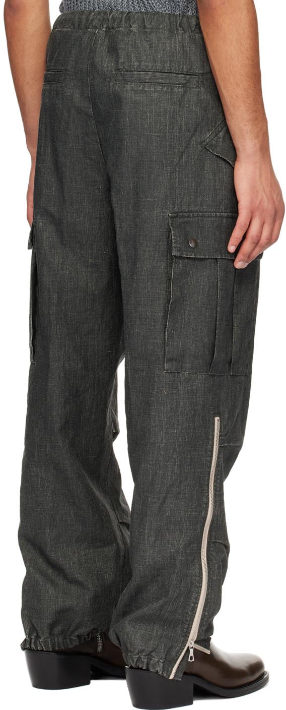 Dries Van Noten メンズ ブラック ーン ドローストリング カーゴ Dries Van Noten メンズ ブラック ーン ドローストリング カーゴ