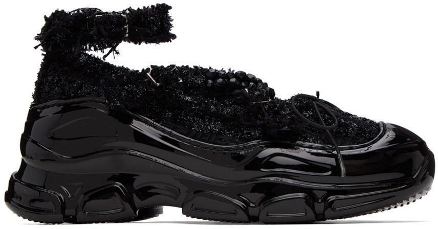 Simone Rocha Black Criss-cross Tracker Ballerina Flats | Lyst