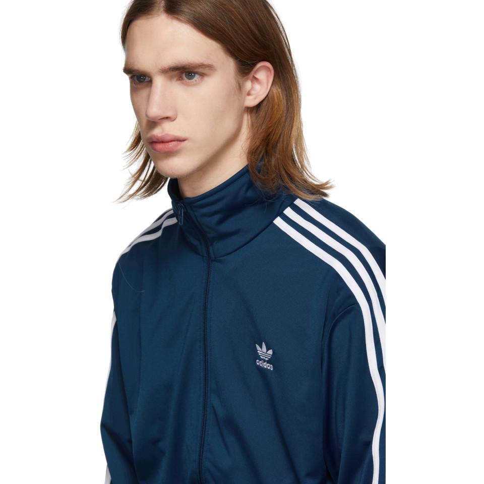 adidas firebird jacket blue