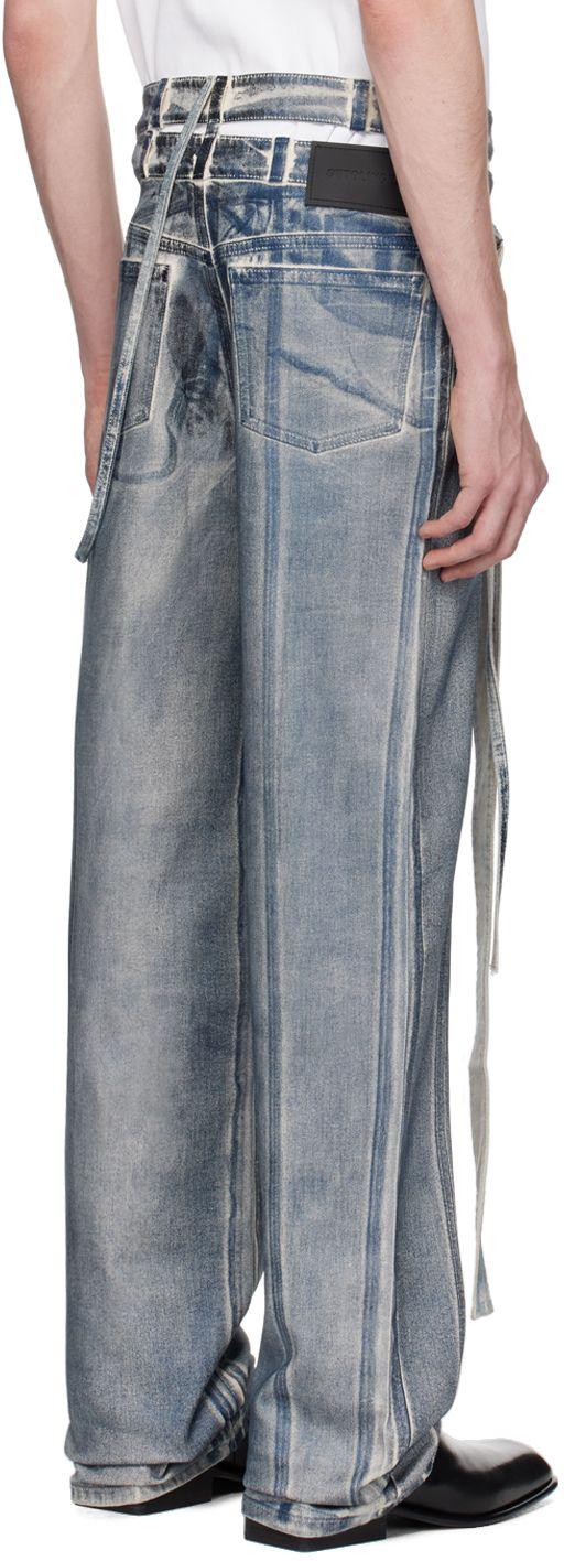 Ottolinger SSENSE Exclusive Blue Wrap Jeans