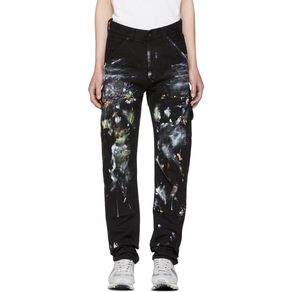 fokus kvarter forhold Off-White c/o Virgil Abloh Black Denim Vintage Carpenter Trousers for Men -  Lyst