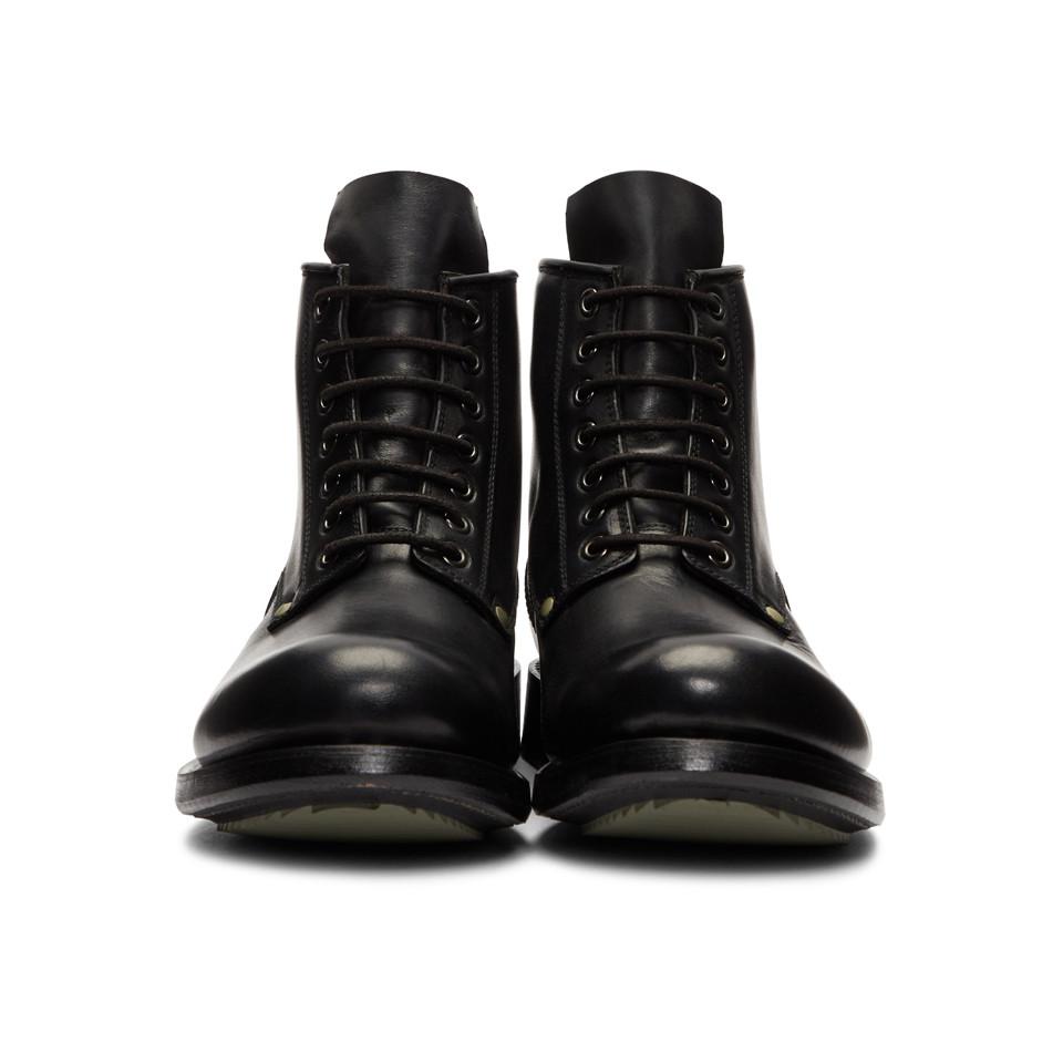black cop boots