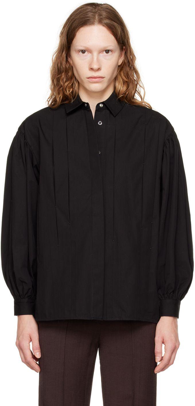 Co. Cotton Black Boxy Shirt | Lyst