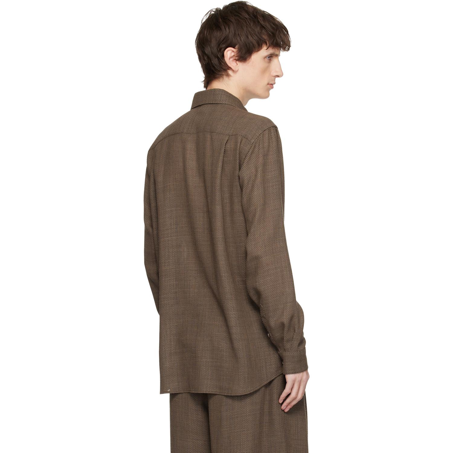 SOSHIOTSUKI Manica Camicia Dress Shirt in Brown for Men | Lyst Canada