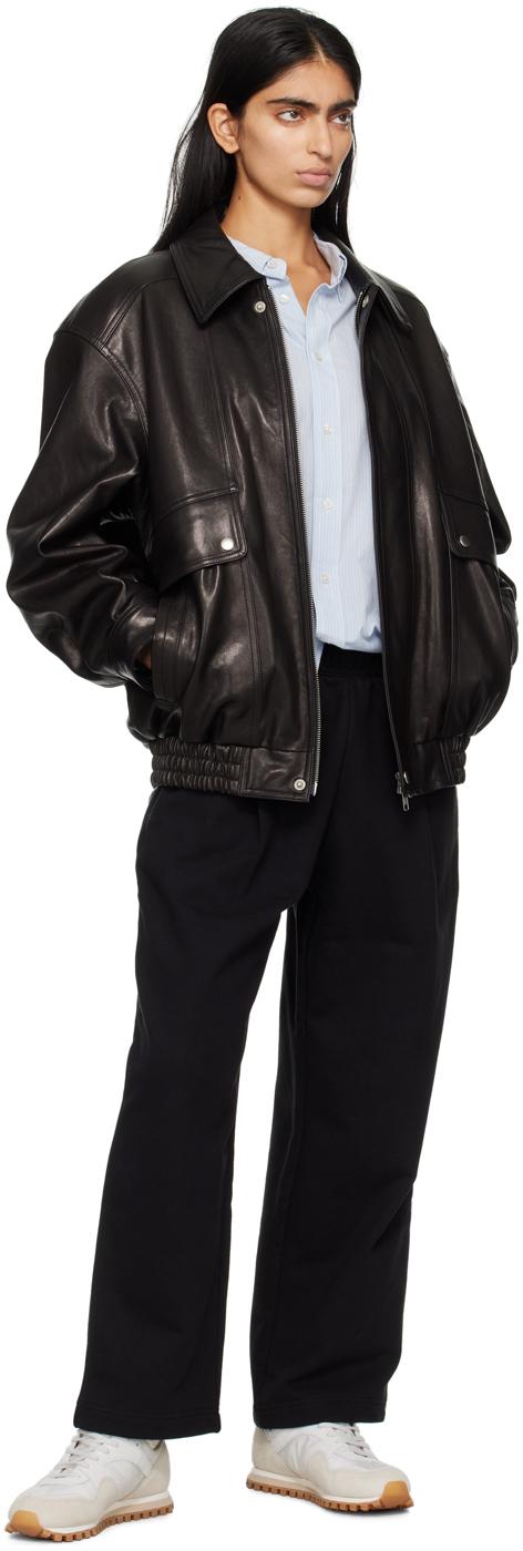 DUNST Oversized Leather Jacket in Black | Lyst
