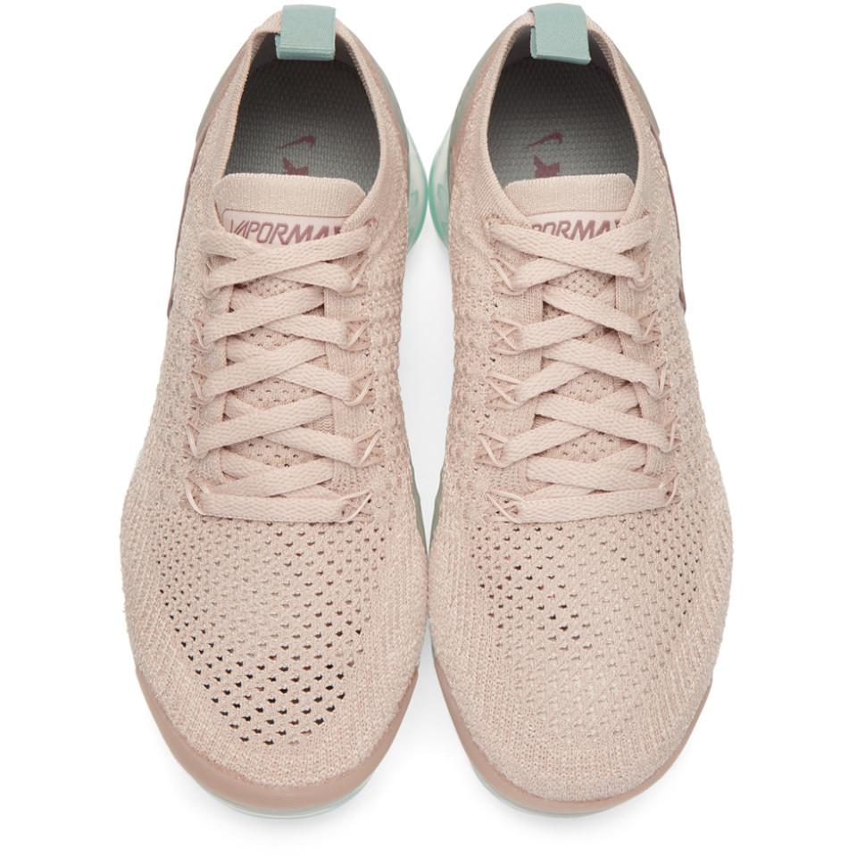 Nike Pink And Blue Air Vapormax Flyknit 2 Sneakers in Natural | Lyst
