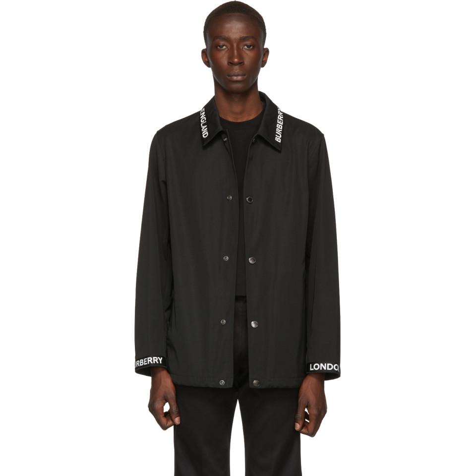 Burberry Black Easthorpe Coaches Jacket in Black for Men - Lyst