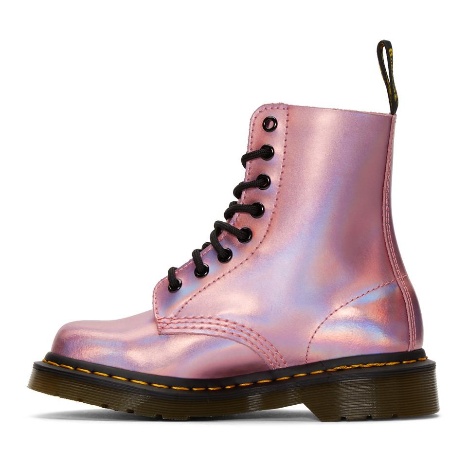 metallic pink dr martens