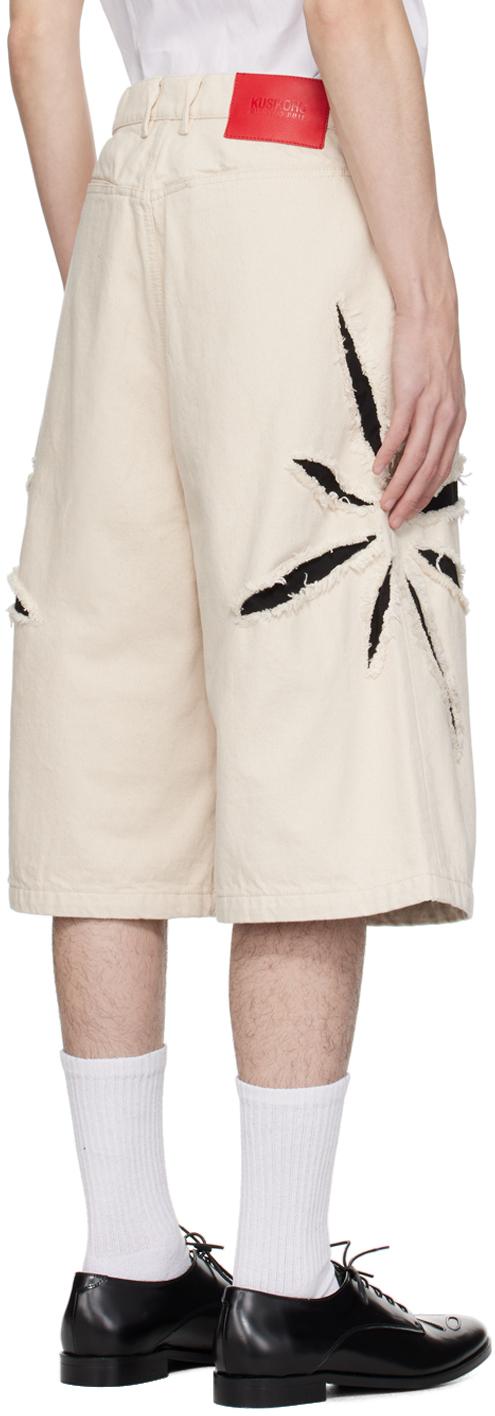 KUSIKOHC - ORIGAMI CUTOUT DENIM SHORTS | HBX - Globally