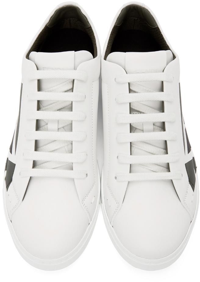 Fendi Leather Painted Bag Bugs Sneakers in White for Men - Save 2 