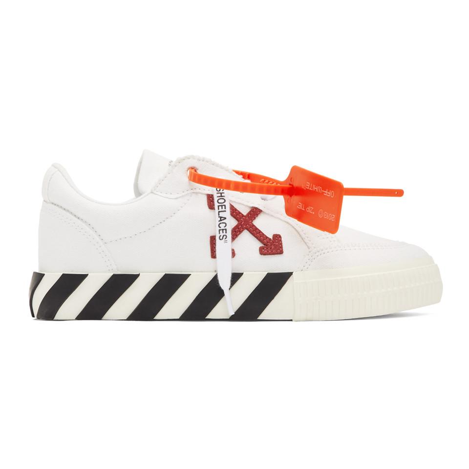Off-White c/o Virgil Abloh Canvas White And Purple Vulcanized Low 