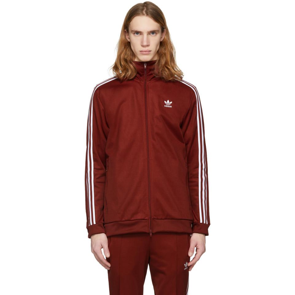 adidas Originals Red Franz Beckenbauer Track Jacket for Men | Lyst