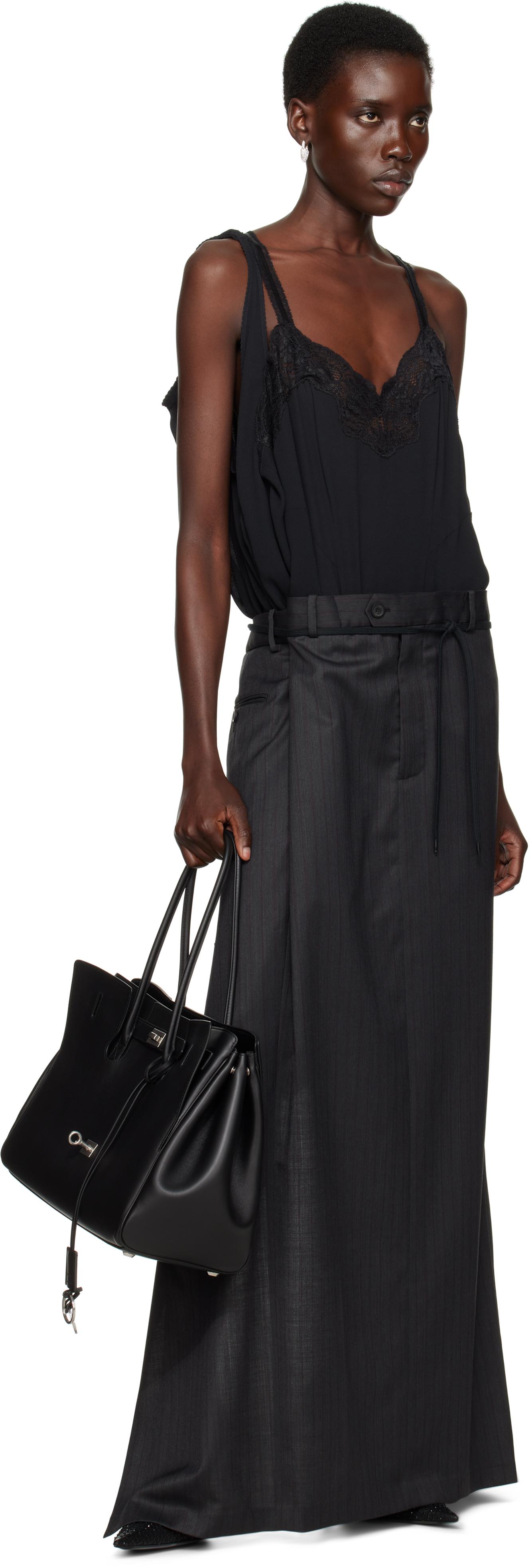【BALENCIAGA】Patched Slip マキシワンピース Women's Patched Slip Dress in Black | Balenciaga US