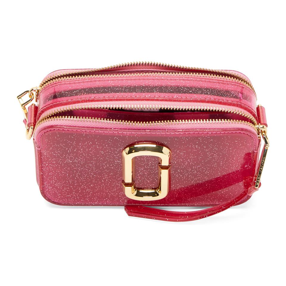 Marc Jacobs Pink Small Jelly Glitter Snapshot Camera Bag