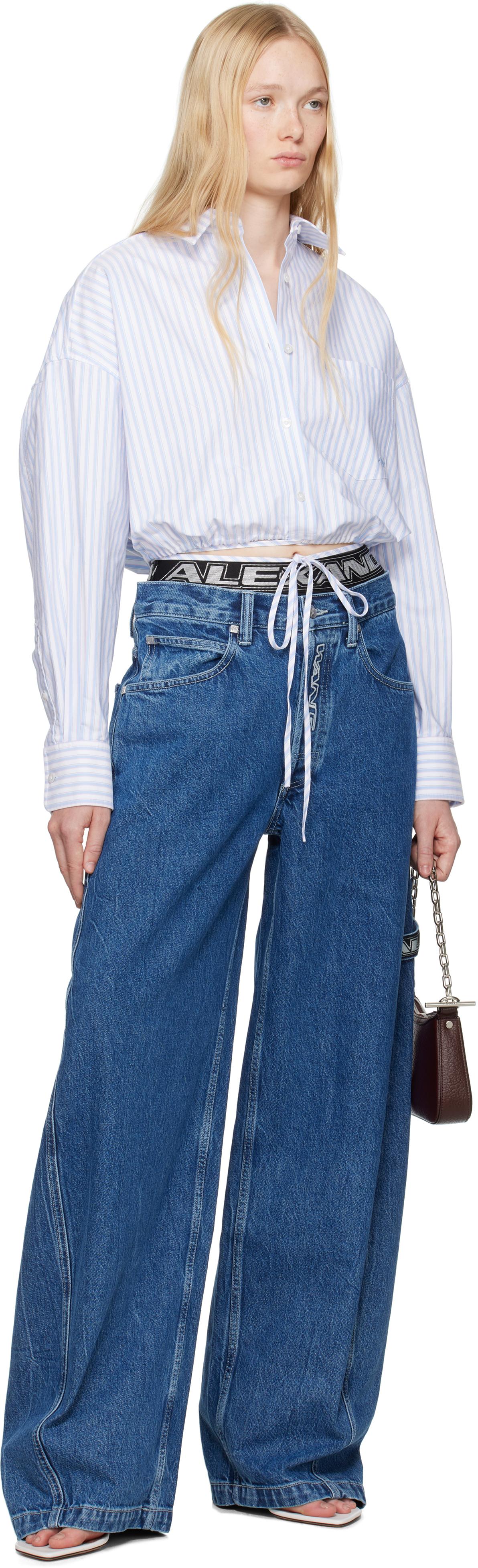 デニム・ジーパン DENiM X ALEXANDER WANG 'Logo Elastic Prestyle Rounded' jeans Denim X Alexander Wang 'Logo Elastic Prestyle Rounded' Jeans