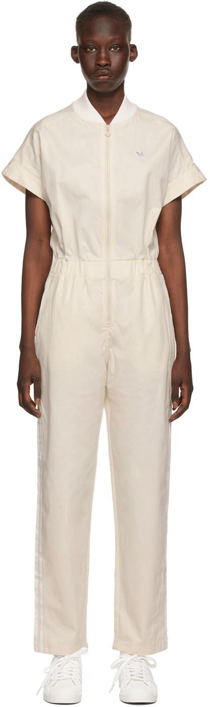 adidas Originals Cotton Off-white No-dye Jumpsuit | Lyst