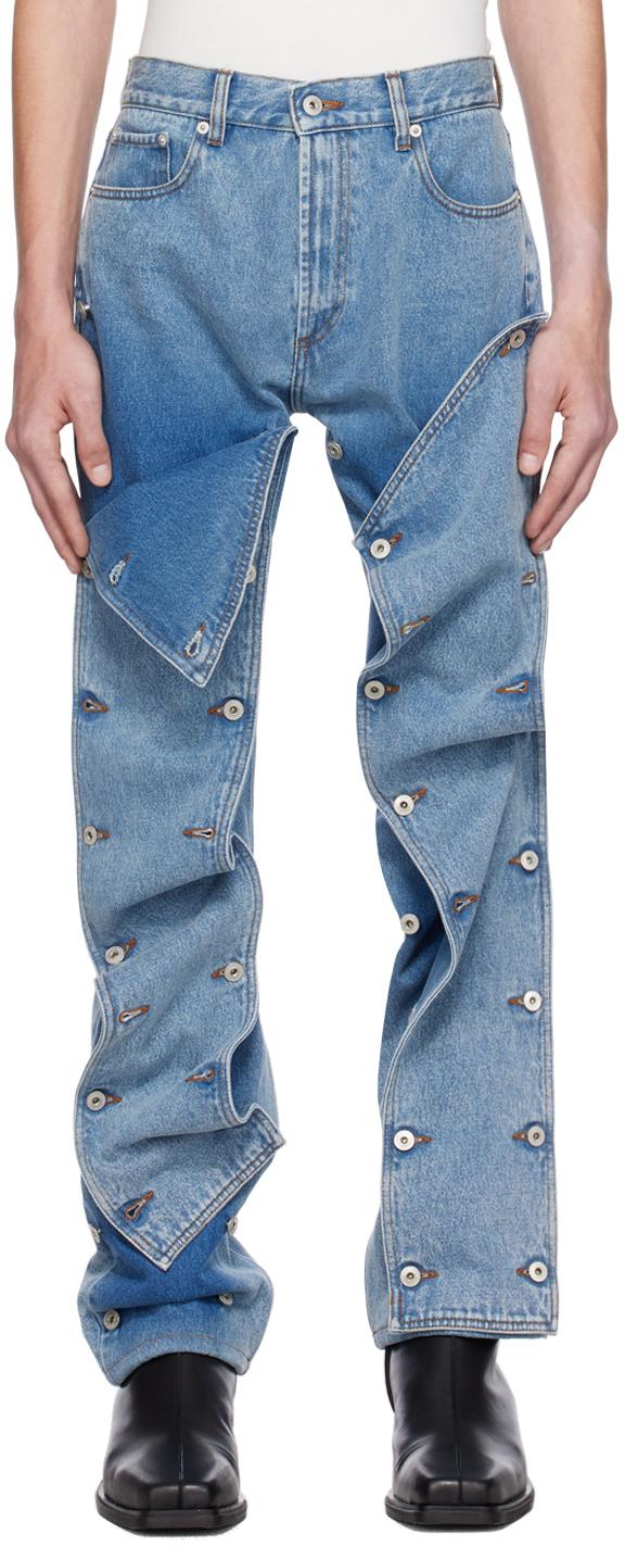 Y. Project Snap Off Jeans in Blue for Men | Lyst
