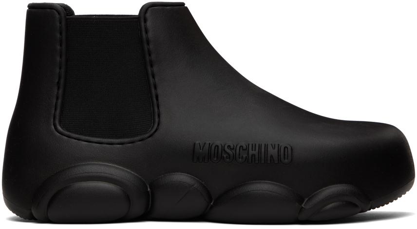 Moschino レディース ブラック Gummy アンクルブーツ ブーツ