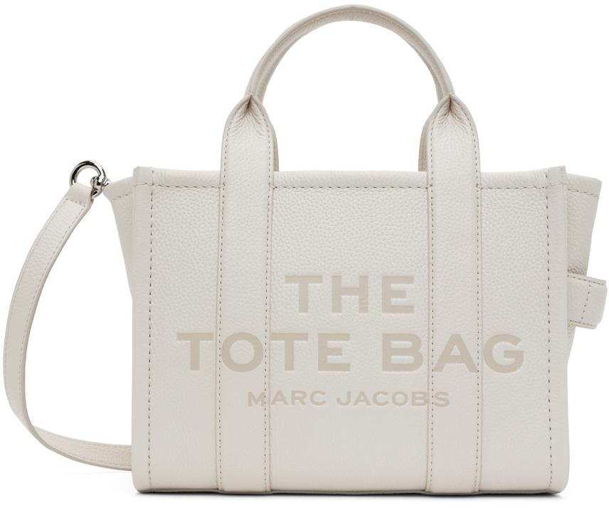 Marc Jacobs レディース オフホワイト The Leather Small Tote Bag 