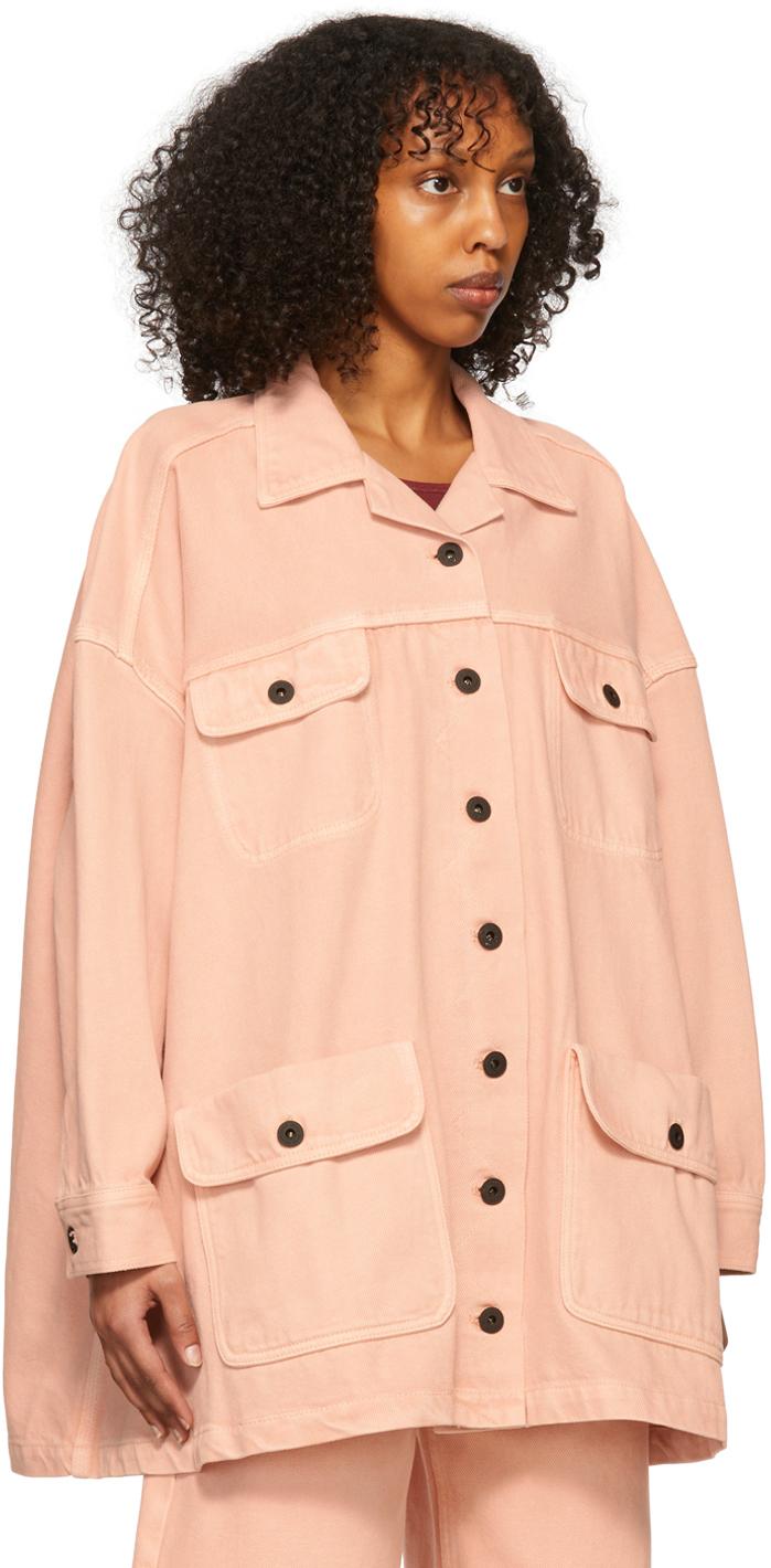 Brain Dead Swing Denim Jacket in Pink 