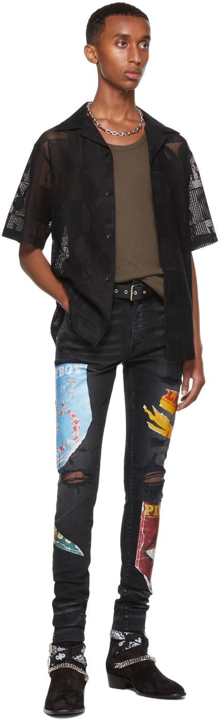 Amiri Playboy Edition Magazine Jeans in Black for Men | Lyst Amiri Playboy Edition Magazine Jeans in Black for Men | Lyst