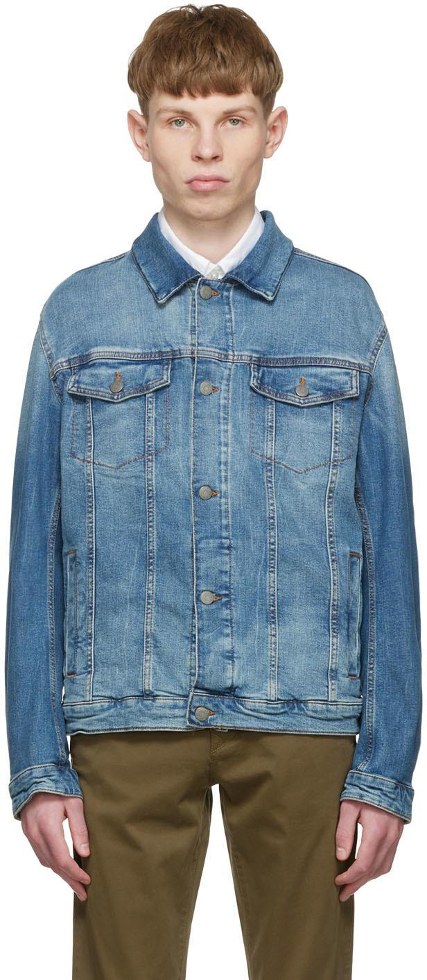 BOSS by HUGO BOSS Blue Regular-fit Denim Jacket for Men | Lyst