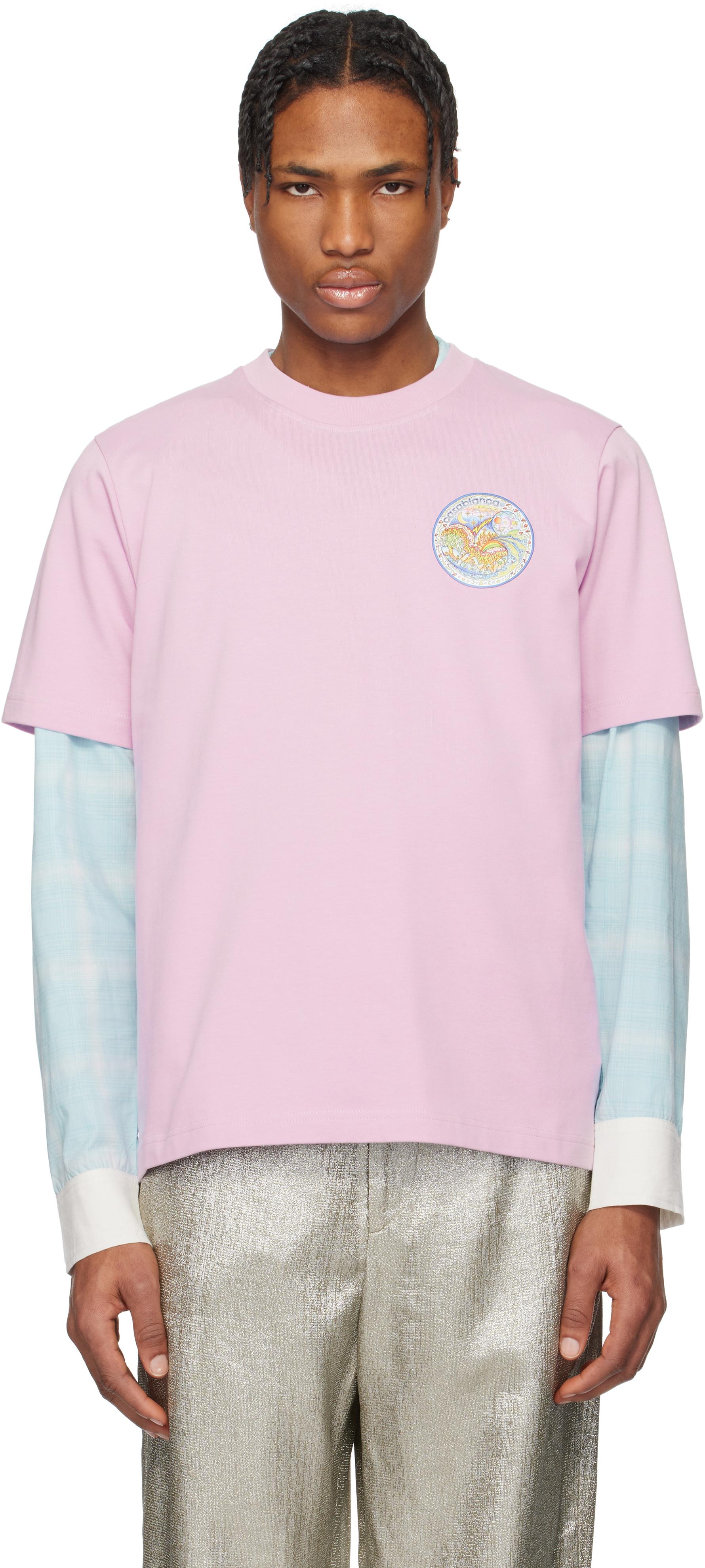 CASABLANCA 'The Four Elements' T-Shirt in Pink for Men | Lyst UK