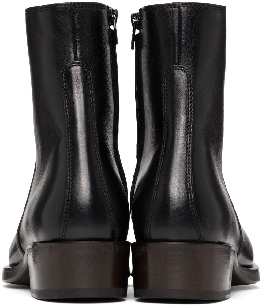 Lemaire Leather Classic Zip-up Boots in Black for Men - Lyst