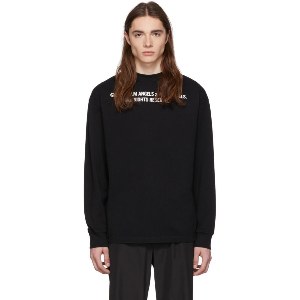 Palm Angels Cotton Black Big Palm X Palm Long Sleeve T-shirt for Men - Lyst